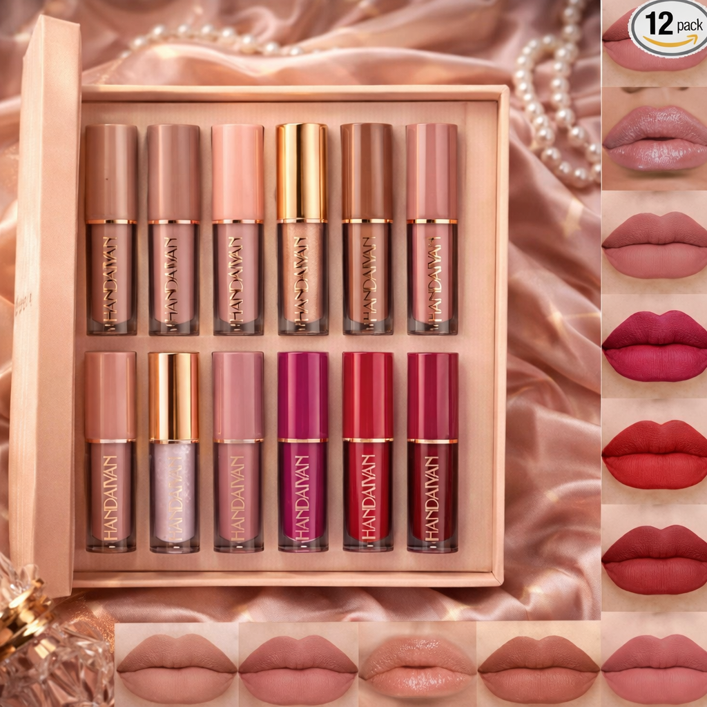 12-Shade Matte Liquid Lipstick Set