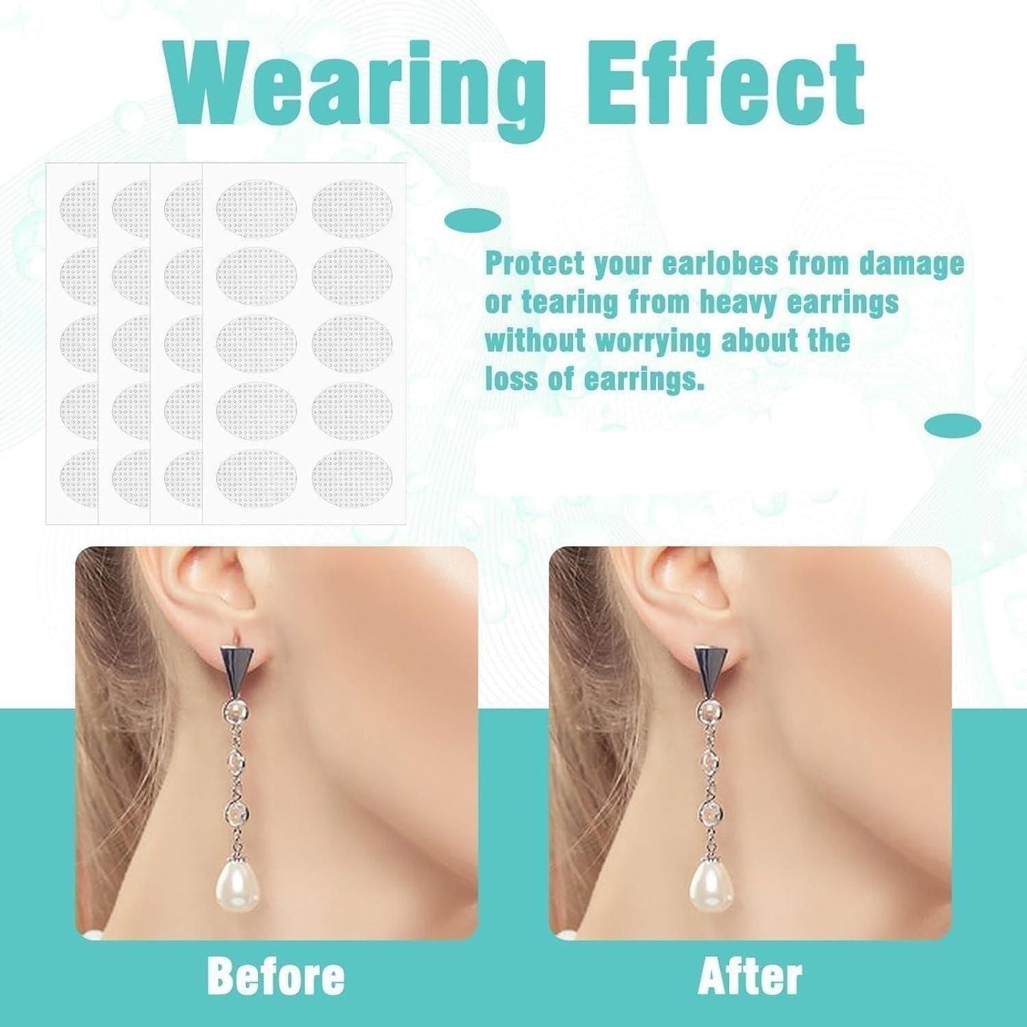 Earlobe Support Patches for Heavy Earrings