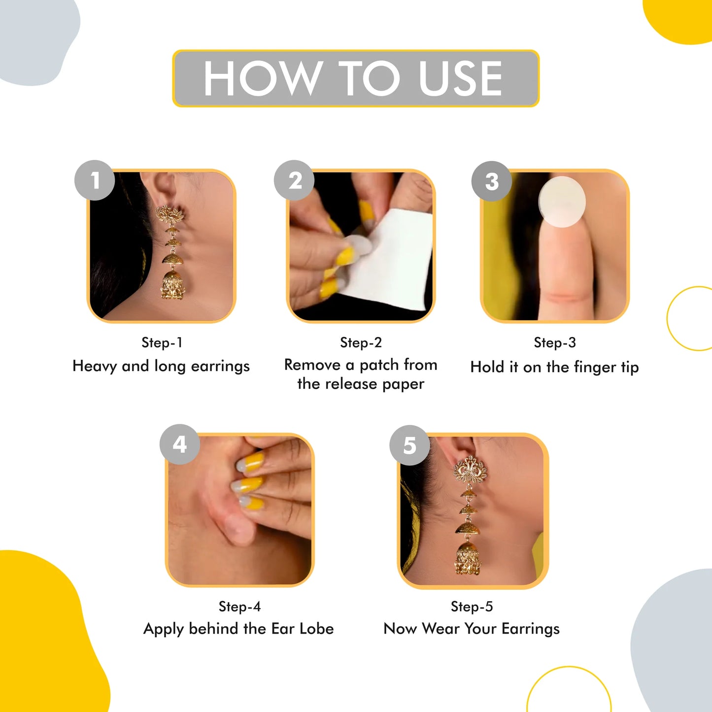 Earlobe Support Patches for Heavy Earrings