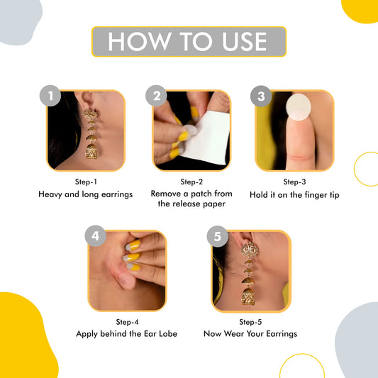 Earlobe Support Patches for Heavy Earrings