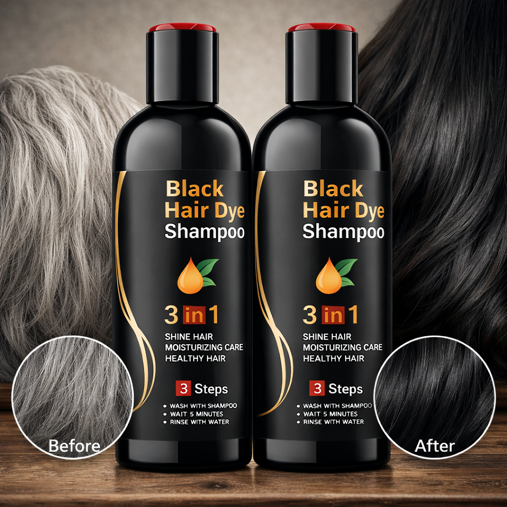 HerbalGlow-Instant Black Shampoo- Set of 2